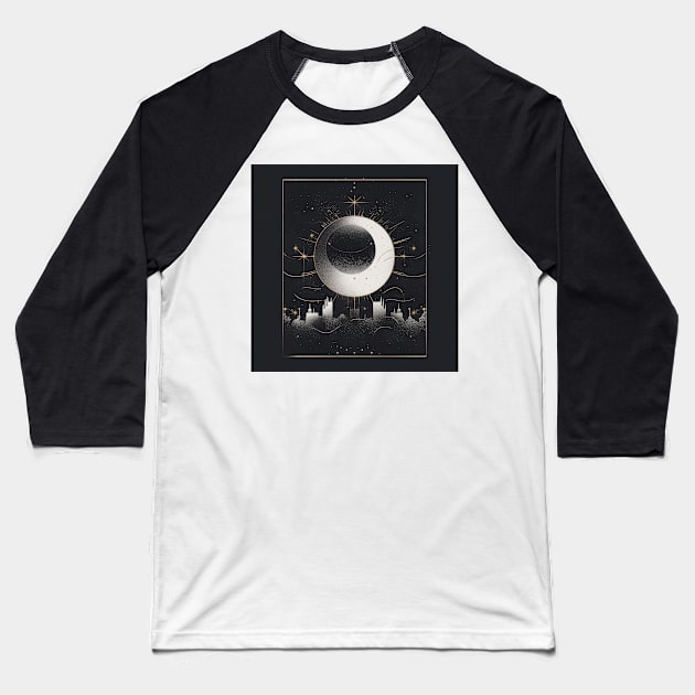 Night City Baseball T-Shirt by Sheptylevskyi